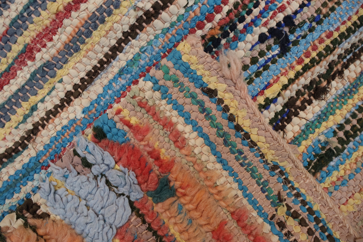 Antique Checkered Moroccan Oriental Area Rug 4x7