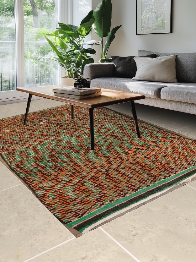 All-Over Geometric Moroccan Oriental Area Rug 6x9