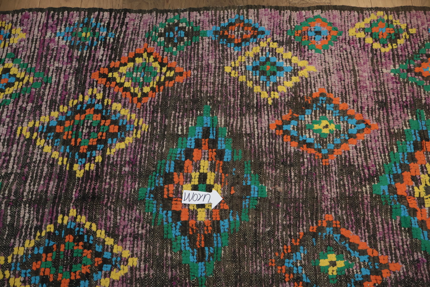 Antique Tribal Moroccan Oriental Area Rug 5x9