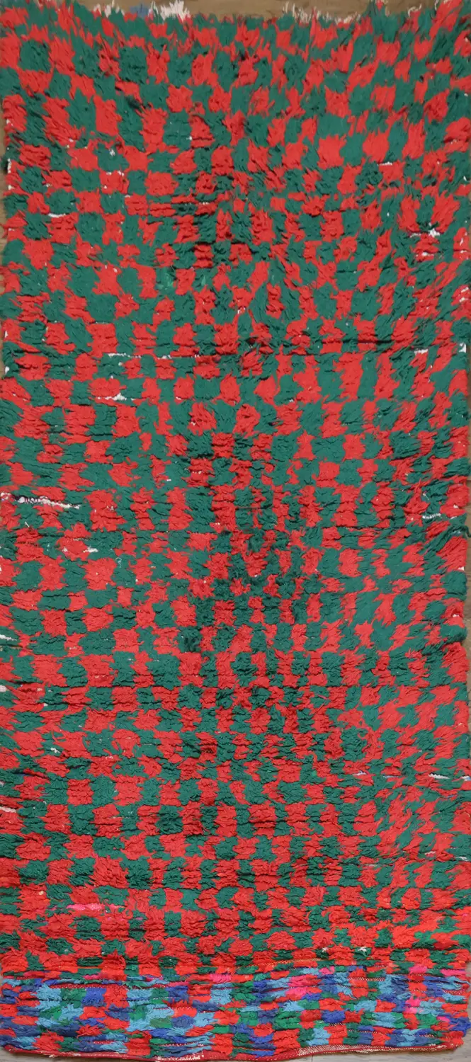 Tribal Moroccan Oriental Runner Rug 4x8