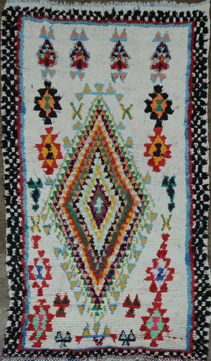 Tribal Moroccan Oriental Area Rug 4x8