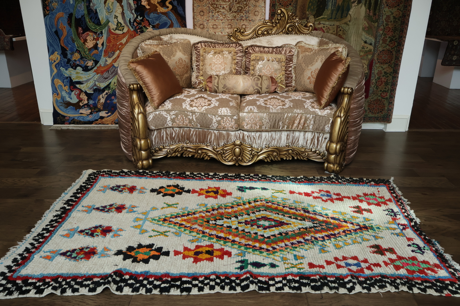 Tribal Moroccan Oriental Area Rug 4x8