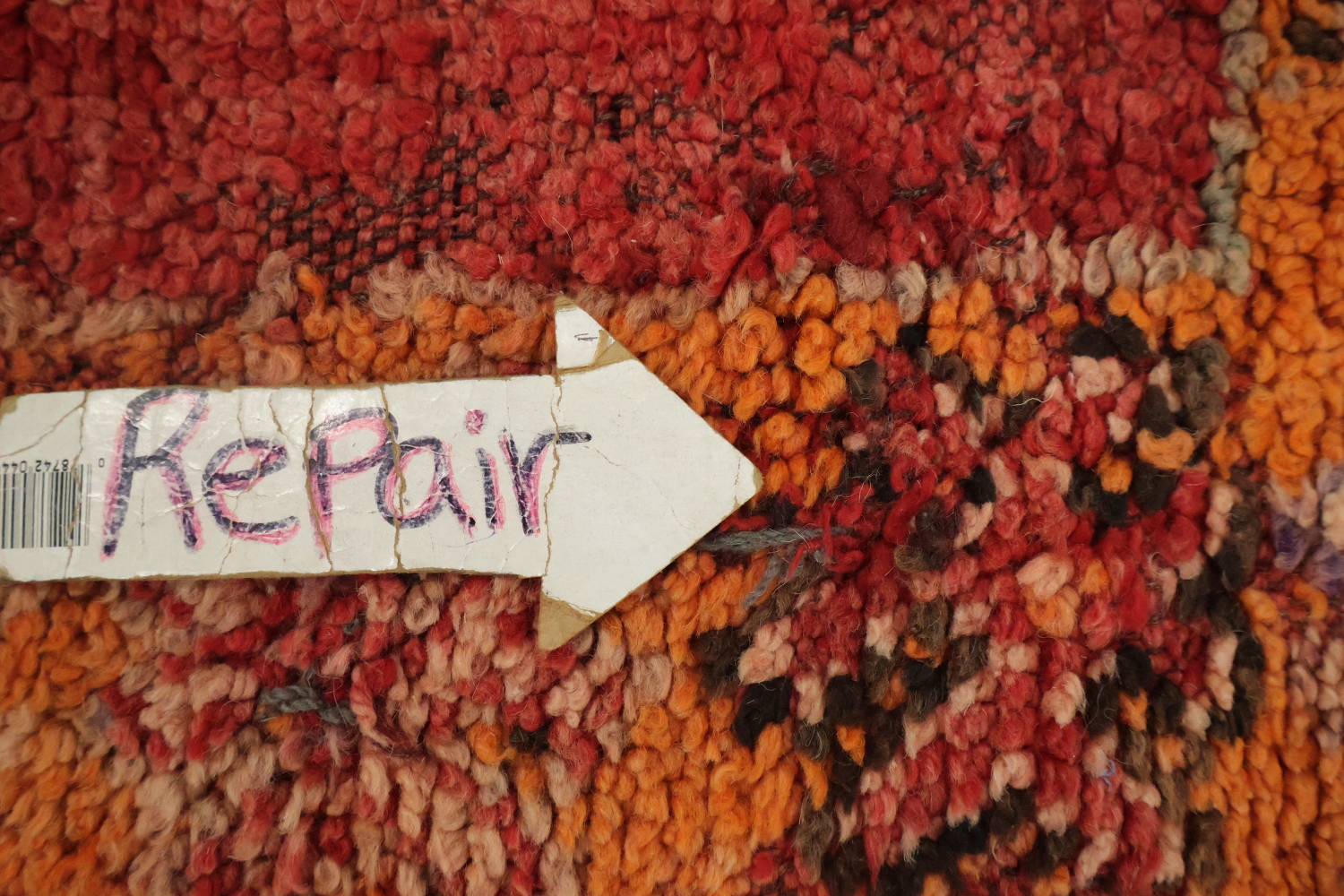 Vintage Moroccan Wool Runner Rug 3x13