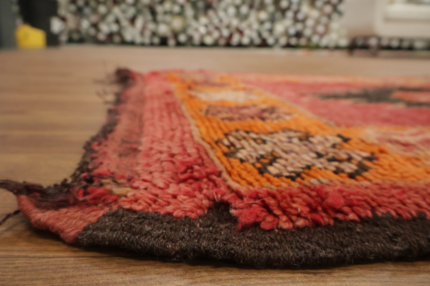 Vintage Moroccan Wool Runner Rug 3x13