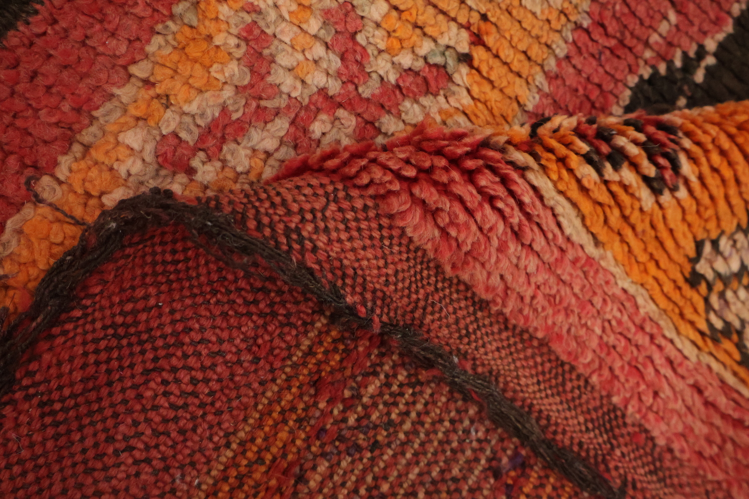 Vintage Moroccan Wool Runner Rug 3x13
