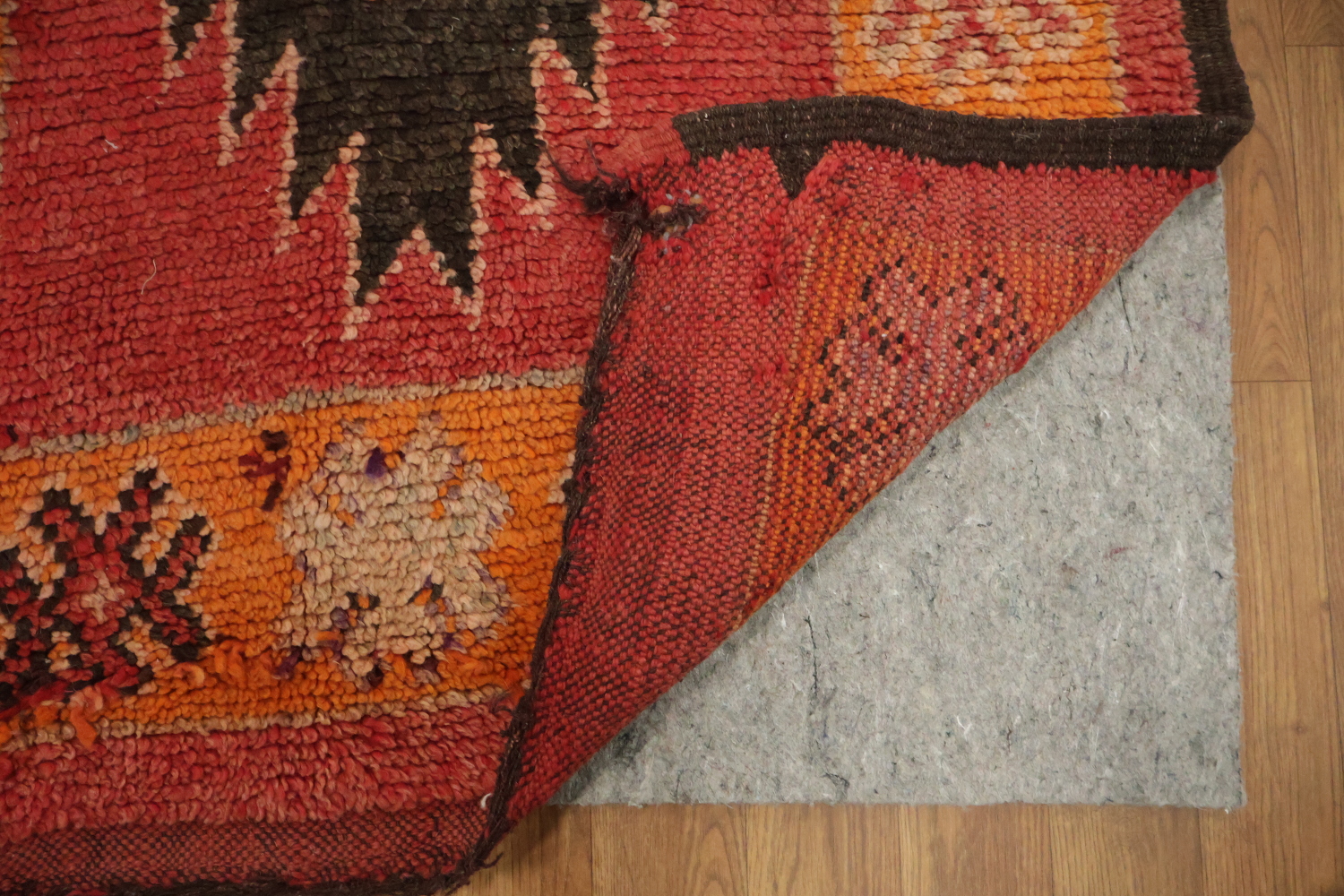 Vintage Moroccan Wool Runner Rug 3x13