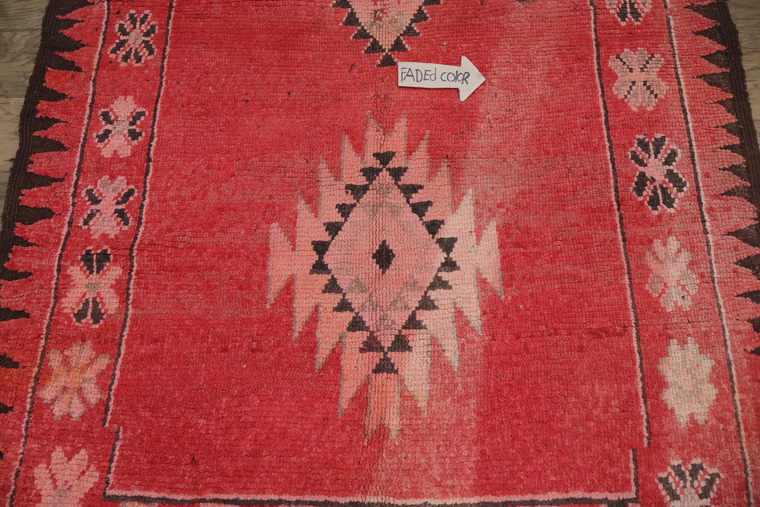 Antique Tribal Moroccan Oriental Area Rug 5x9