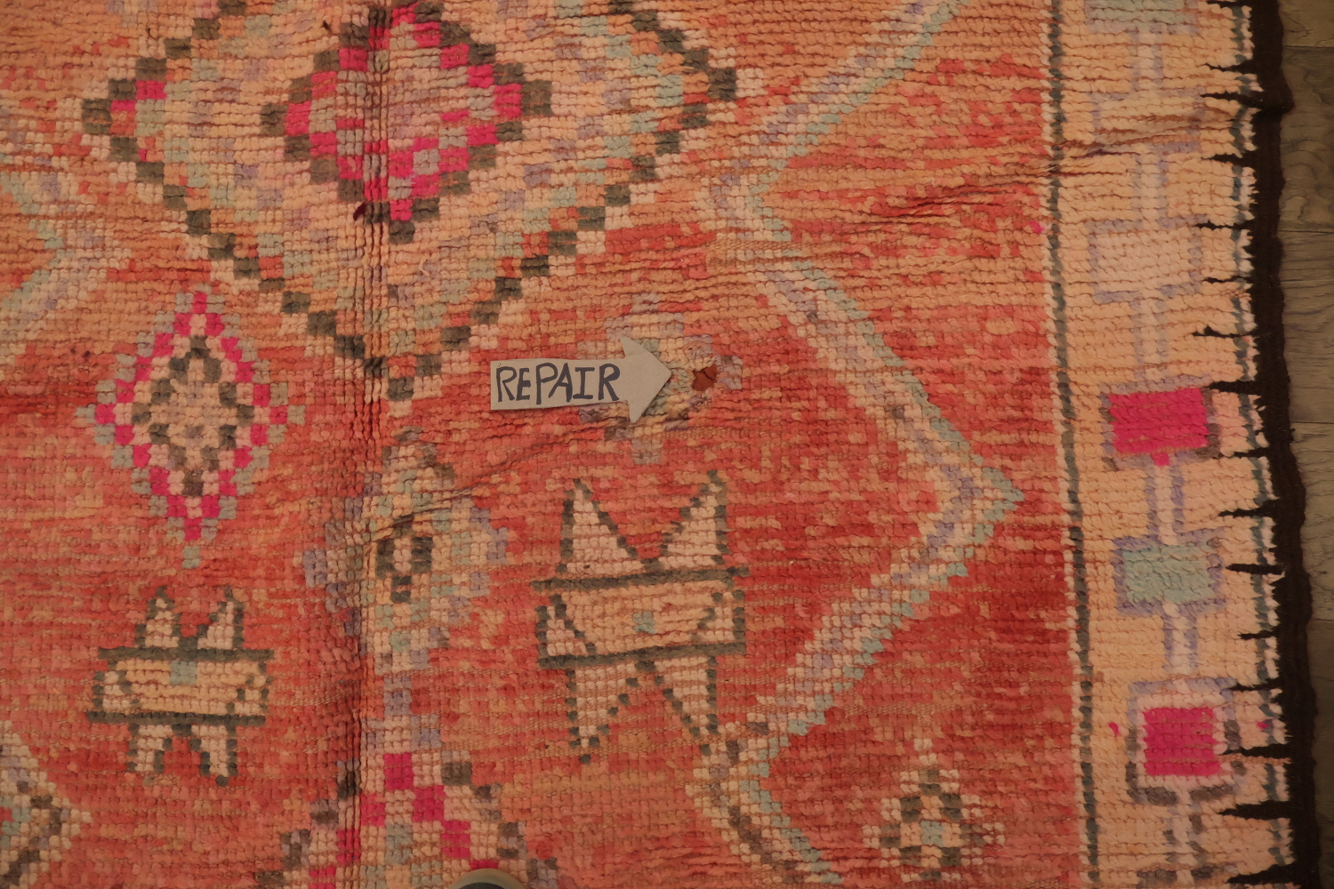 Antique Tribal Moroccan Oriental Area Rug 5x12