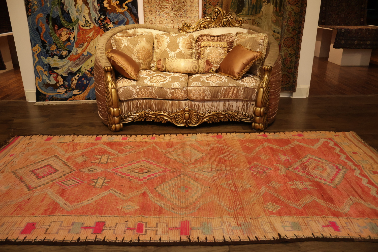 Antique Tribal Moroccan Oriental Area Rug 5x12