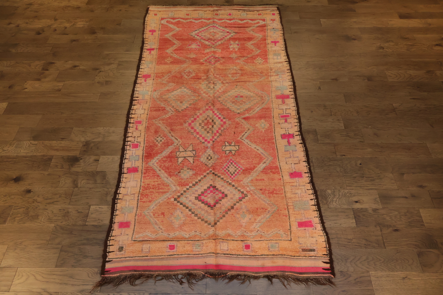 Antique Tribal Moroccan Oriental Area Rug 5x12