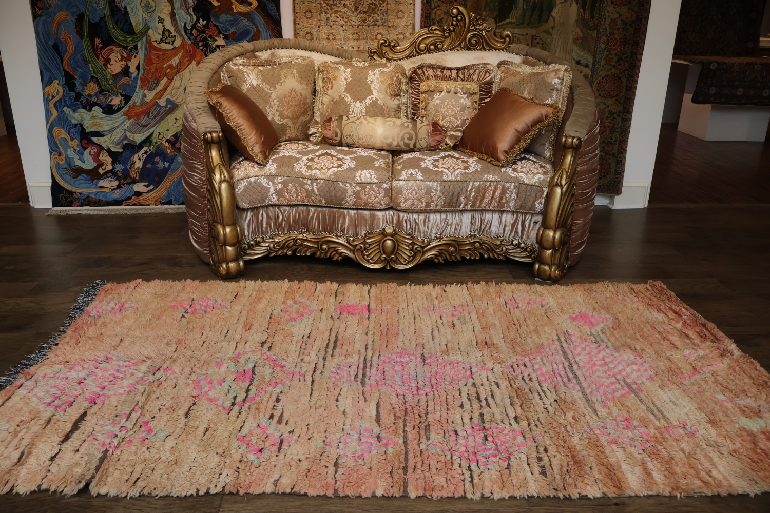 Tribal Moroccan Oriental Area Rug 5x9