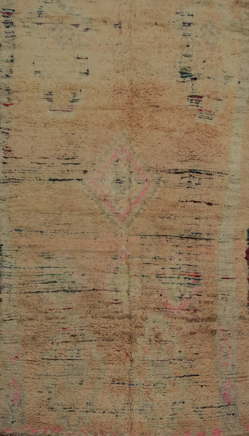 Rustic Chic Antique Moroccan Area Rug 5x10 with Unique Patterns