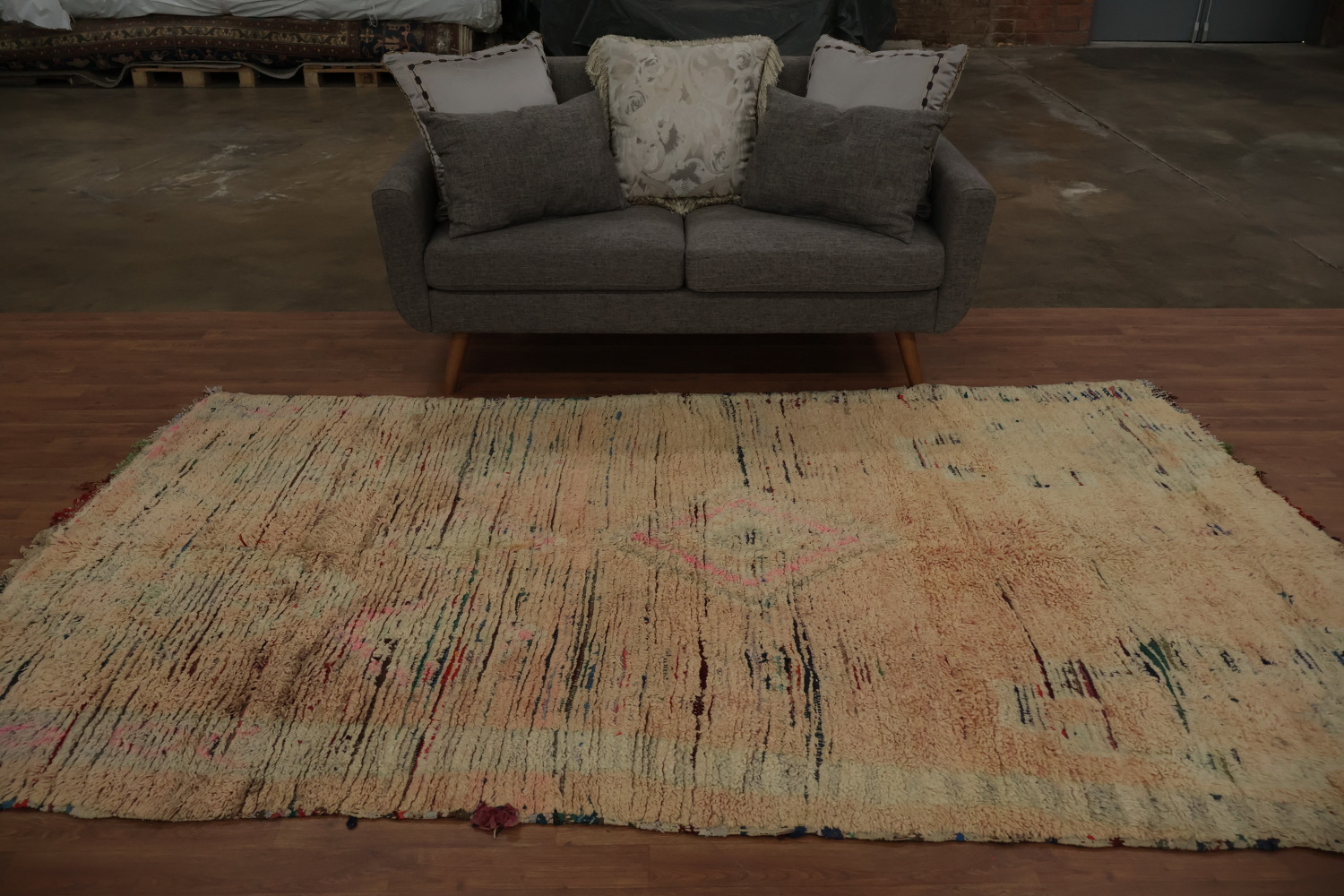 Rustic Chic Antique Moroccan Area Rug 5x10 with Unique Patterns