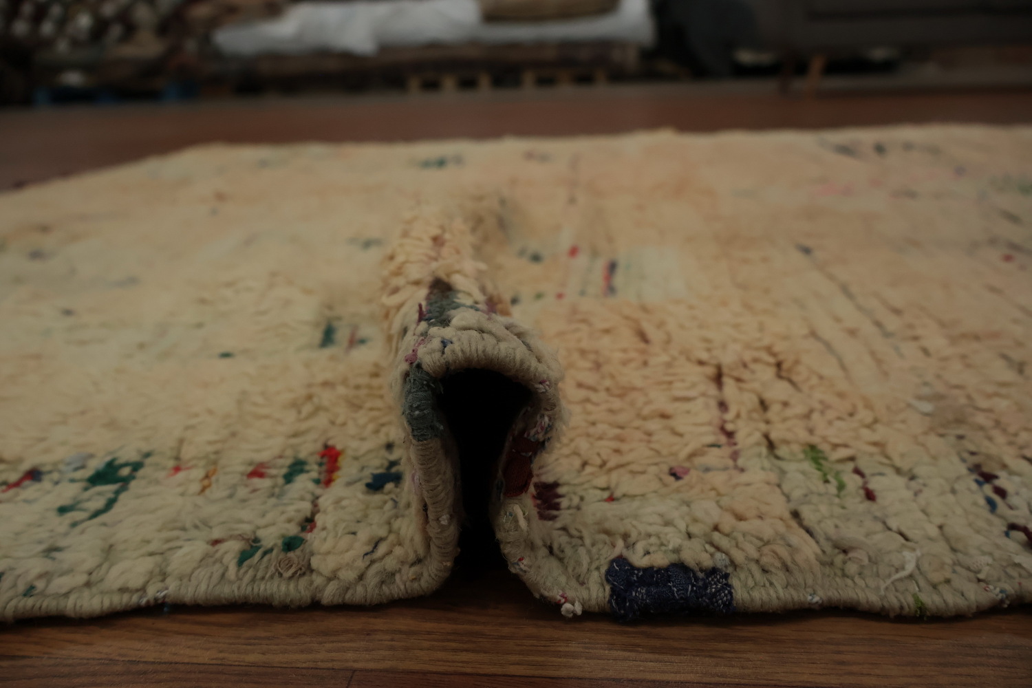Rustic Chic Antique Moroccan Area Rug 5x10 with Unique Patterns