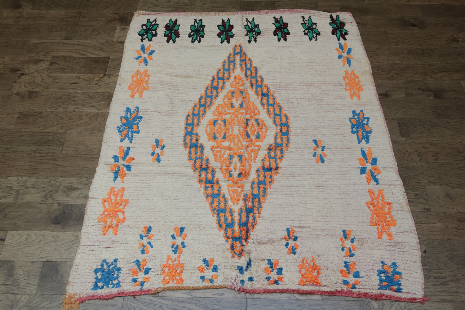 Antique Tribal Moroccan Oriental Area Rug 6x7