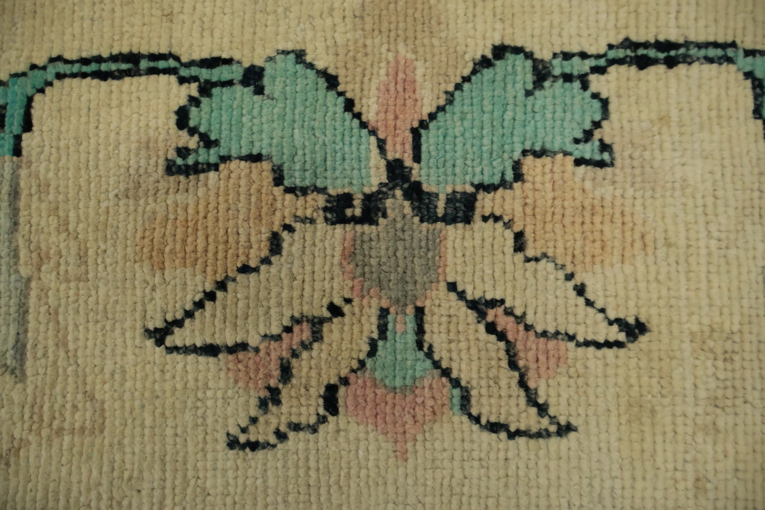 Charming Pastel-Toned Turquoise Floral Oushak Area Rug 9x11