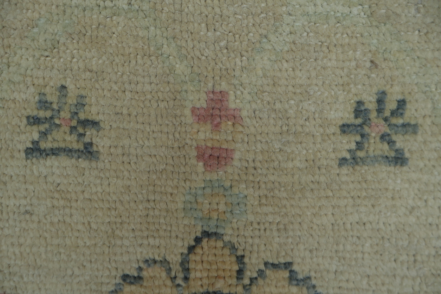 Geometric Vegetables Dye Oushak Oriental Area Rug 5x6
