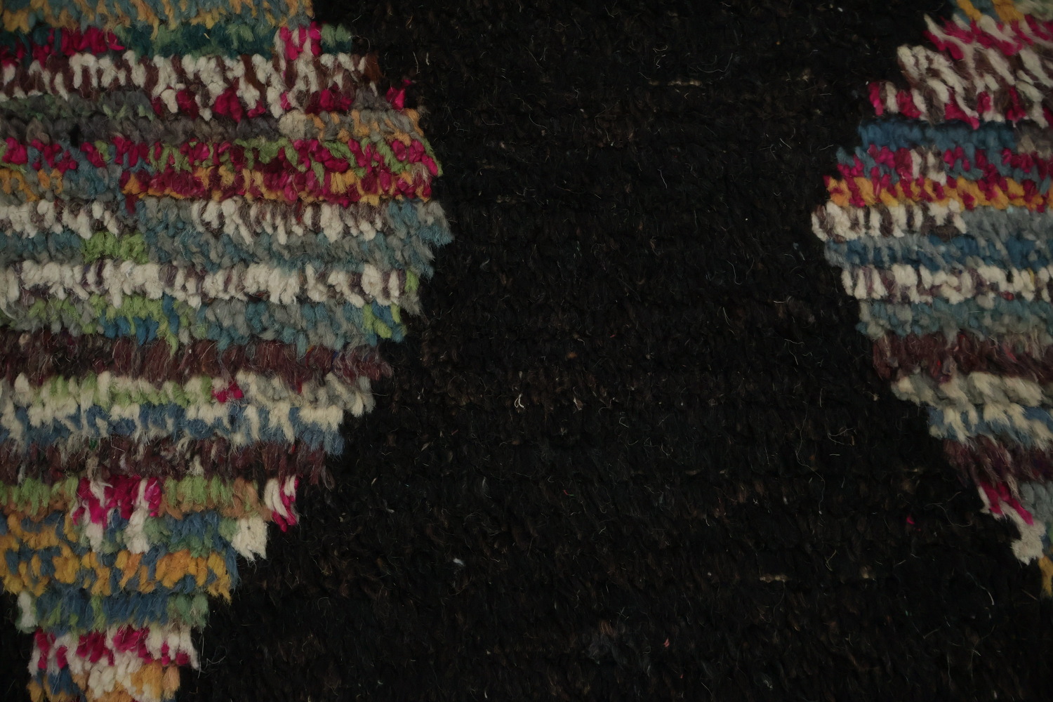 Elegant Black Moroccan Area Rug 9x12 with Geometric Patterns
