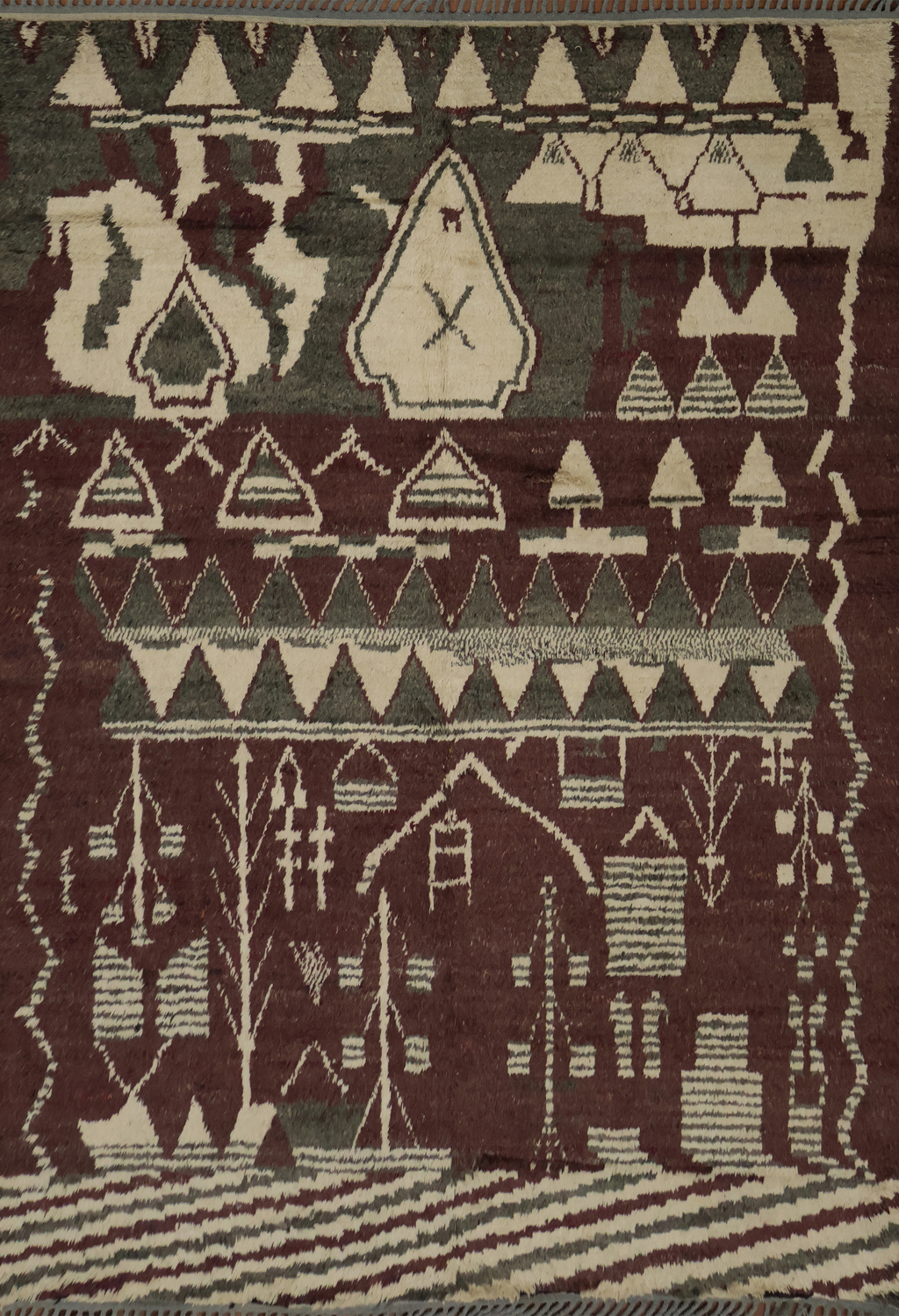 Artistic Design Moroccan Area Rug 8x10 with Bold Geometric Motifs