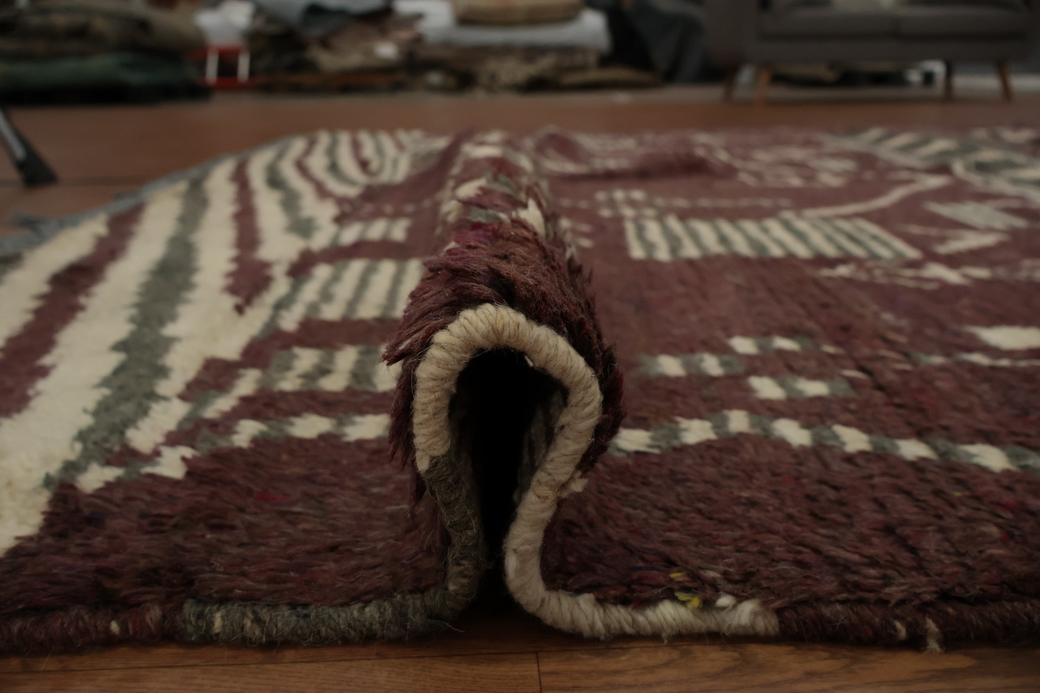 Artistic Design Moroccan Area Rug 8x10 with Bold Geometric Motifs