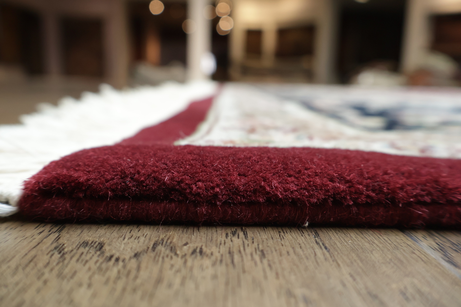 Elegant Traditional Wool & Silk Rug in Rich Red and Black Tones 8x11