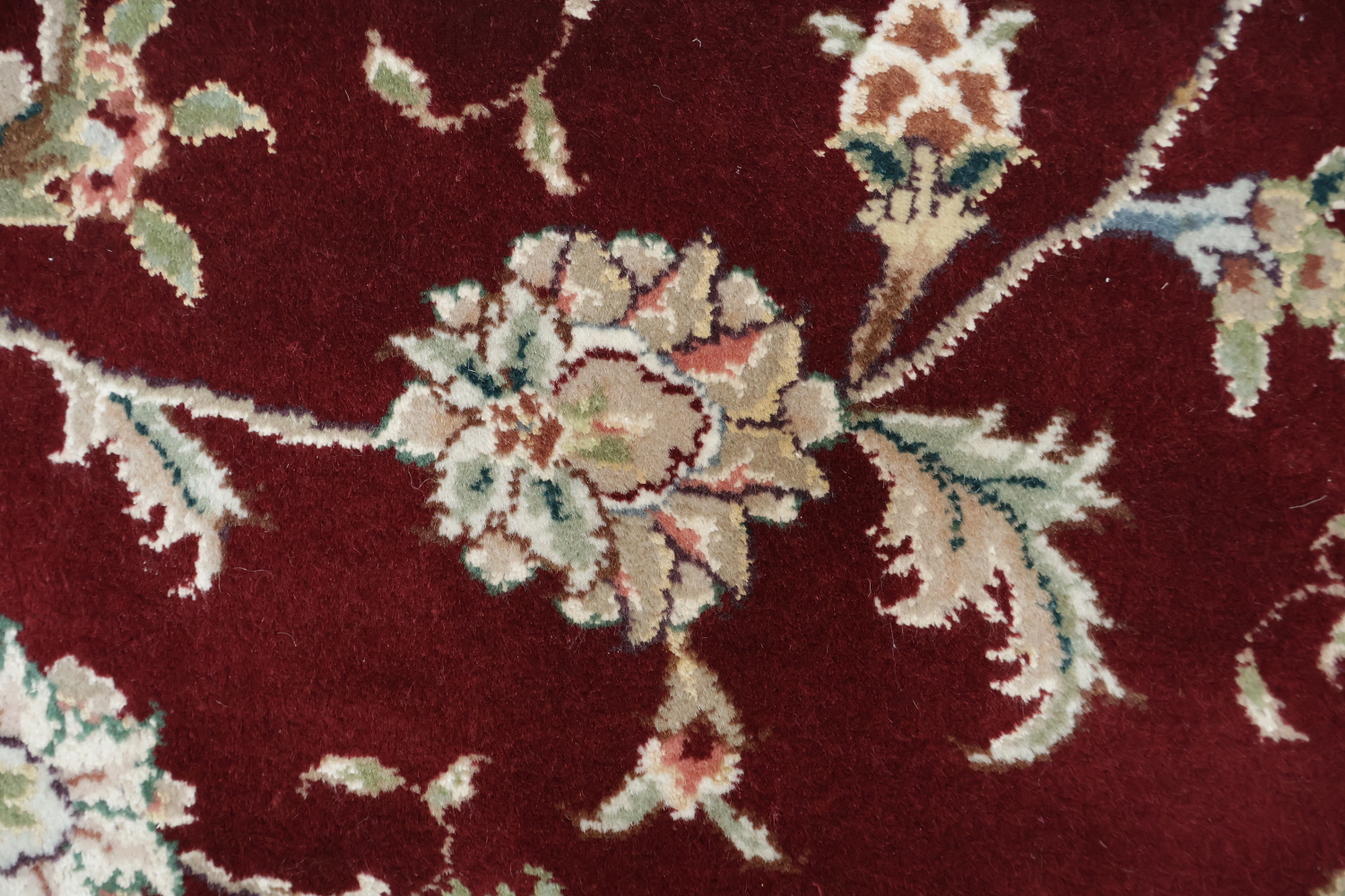 Elegant Traditional Wool & Silk Rug in Rich Red and Black Tones 8x11