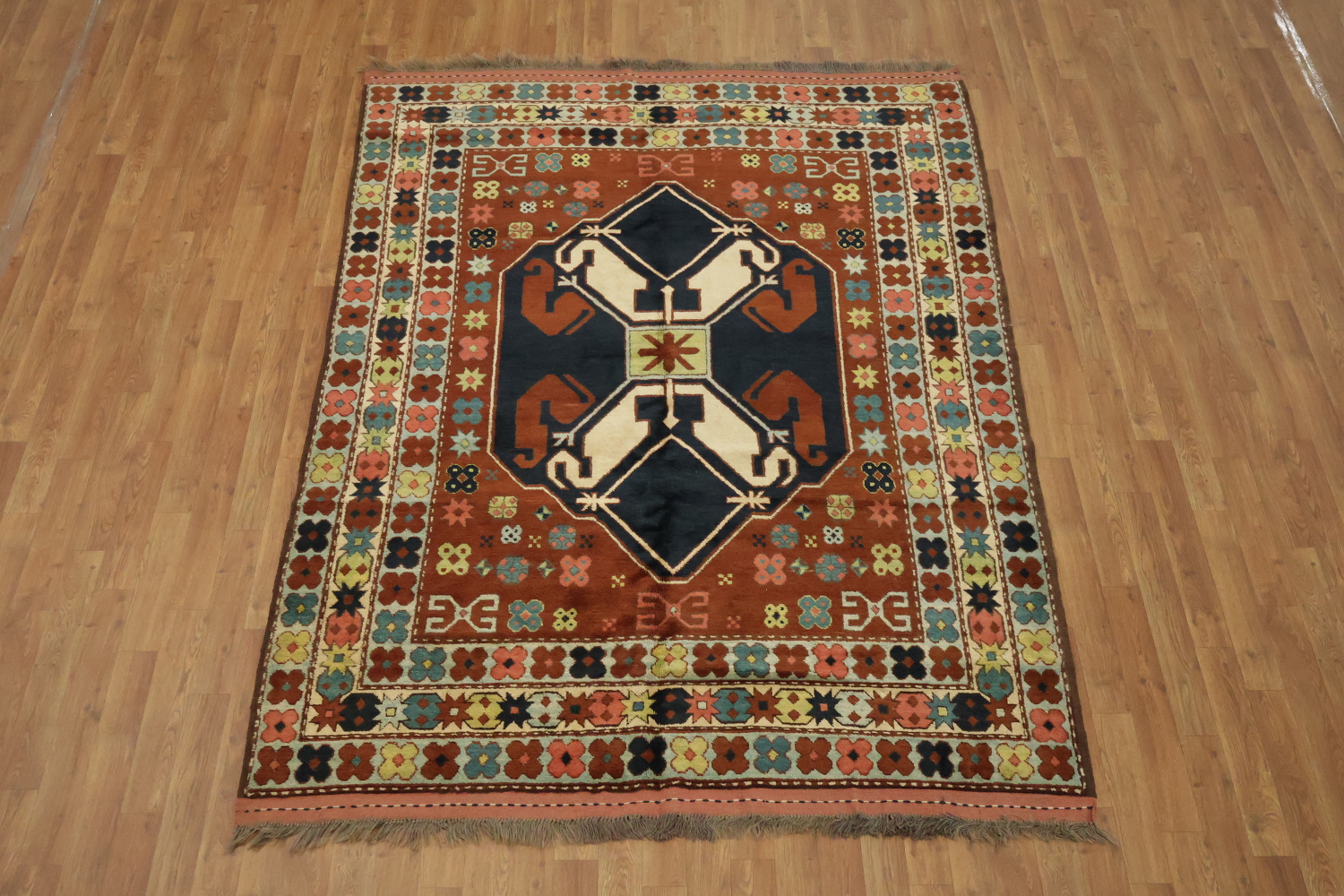 Geometric Anatolian Oriental Area Rug 6x8