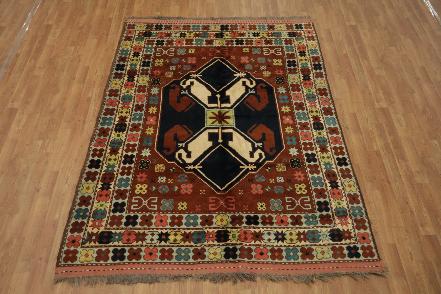 Geometric Anatolian Oriental Area Rug 6x8