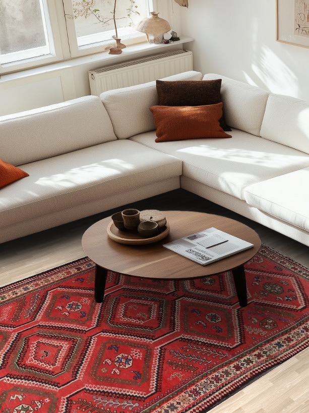 Geometric Bakhtiari Persian Area Rug 5x10