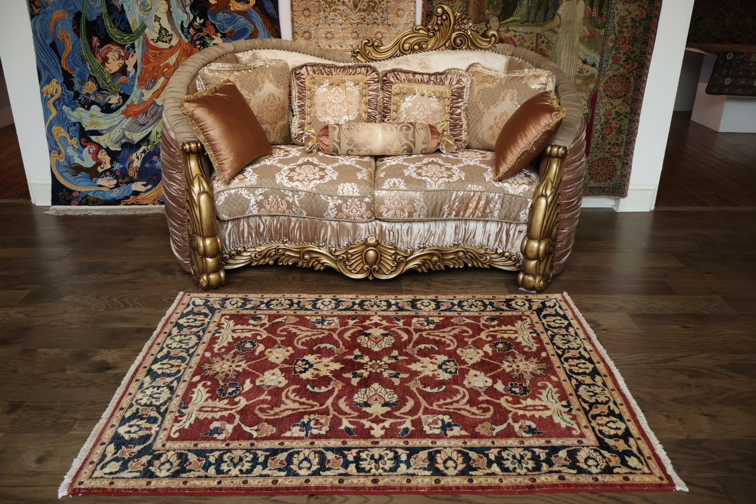Floral Peshawar Oriental Area Rug 4x6