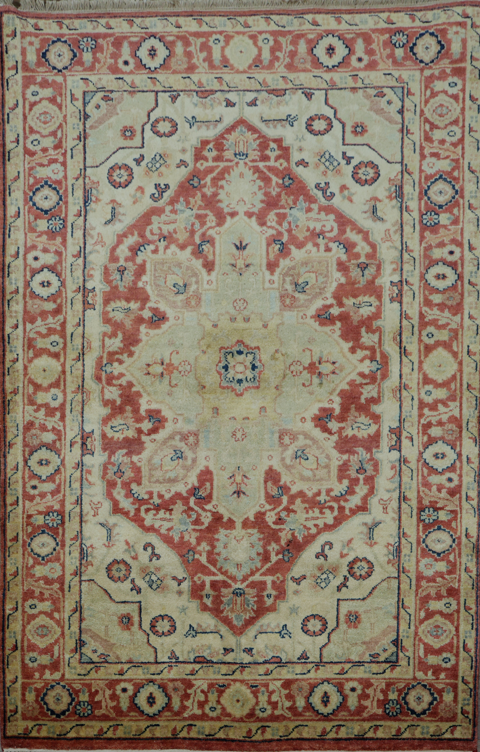 Geometric Heriz Oriental Area Rug 4x6