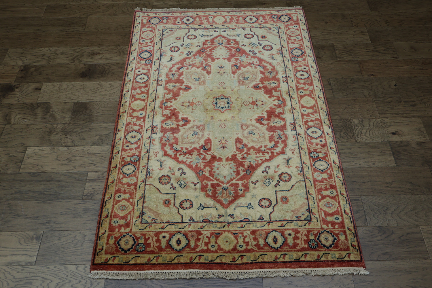 Geometric Heriz Oriental Area Rug 4x6