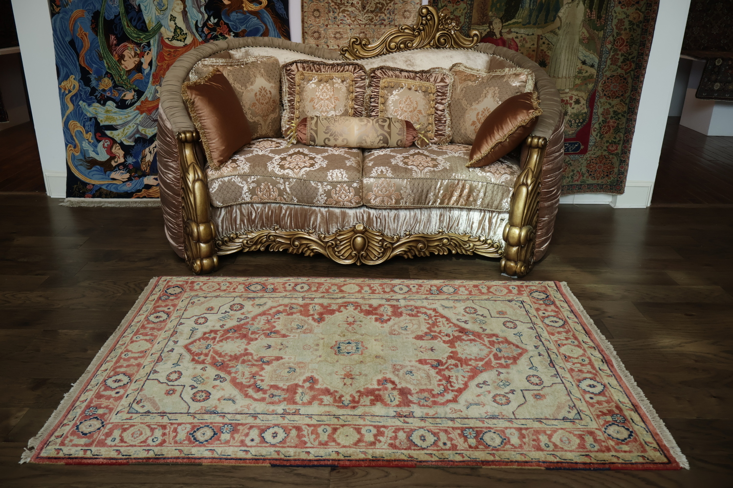 Geometric Heriz Oriental Area Rug 4x6
