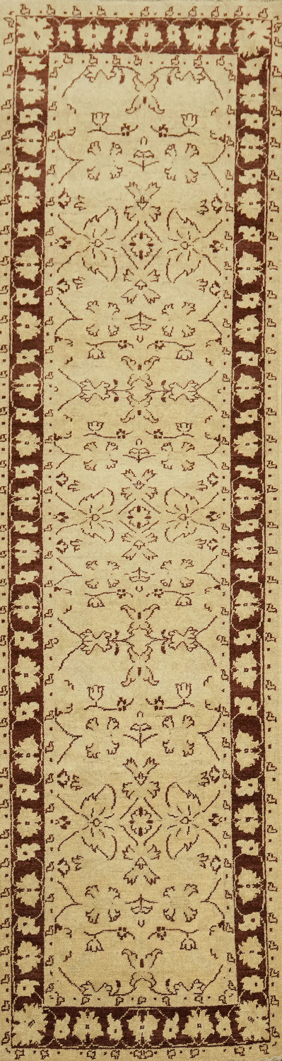 Floral Peshawar Oriental Runner Rug 3x10