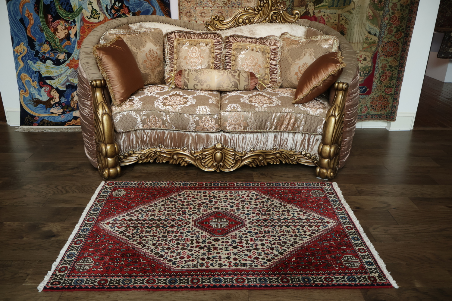 Vegetable Dye Tribal Abadeh Persian Area Rug 3x5
