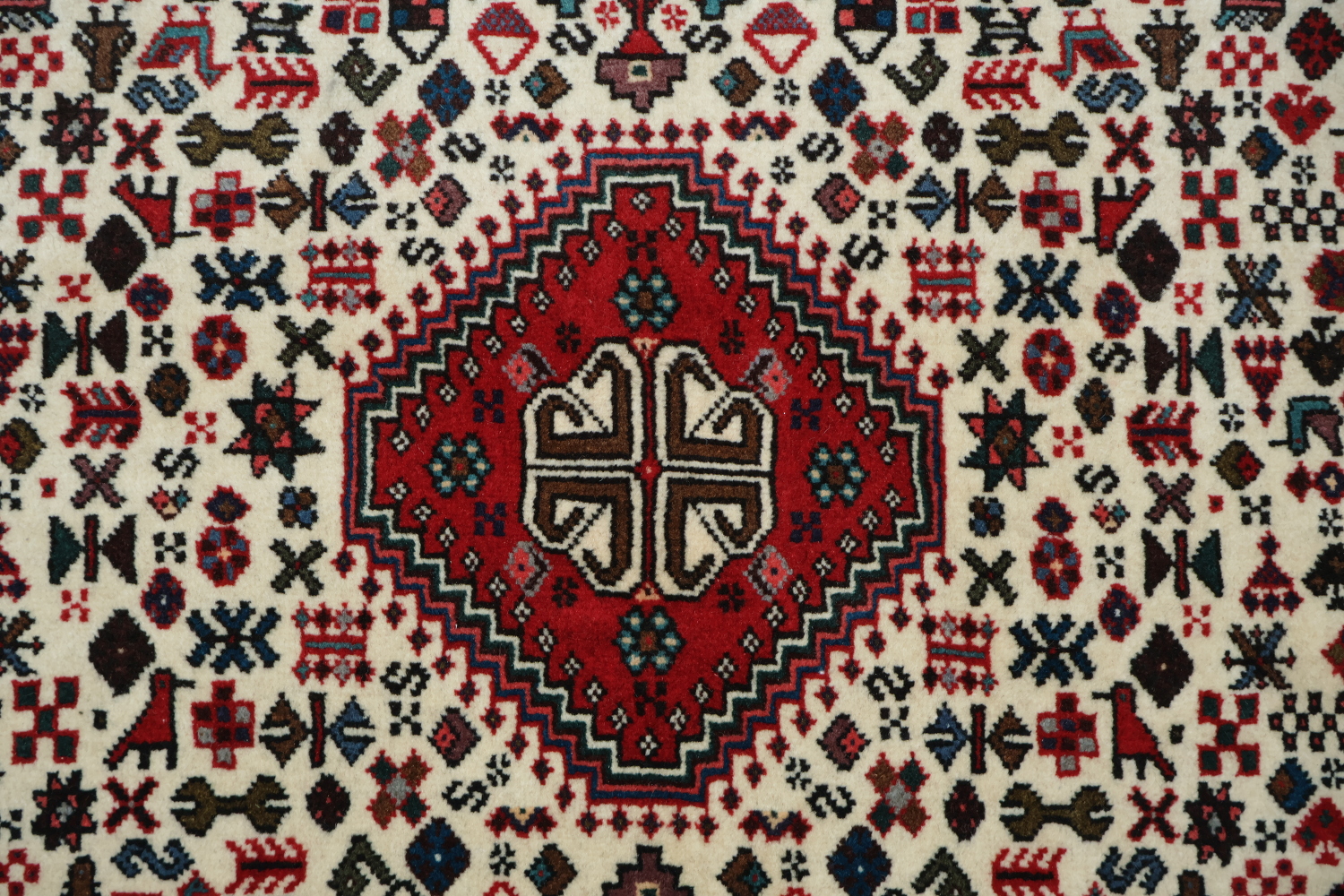 Vegetable Dye Tribal Abadeh Persian Area Rug 3x5