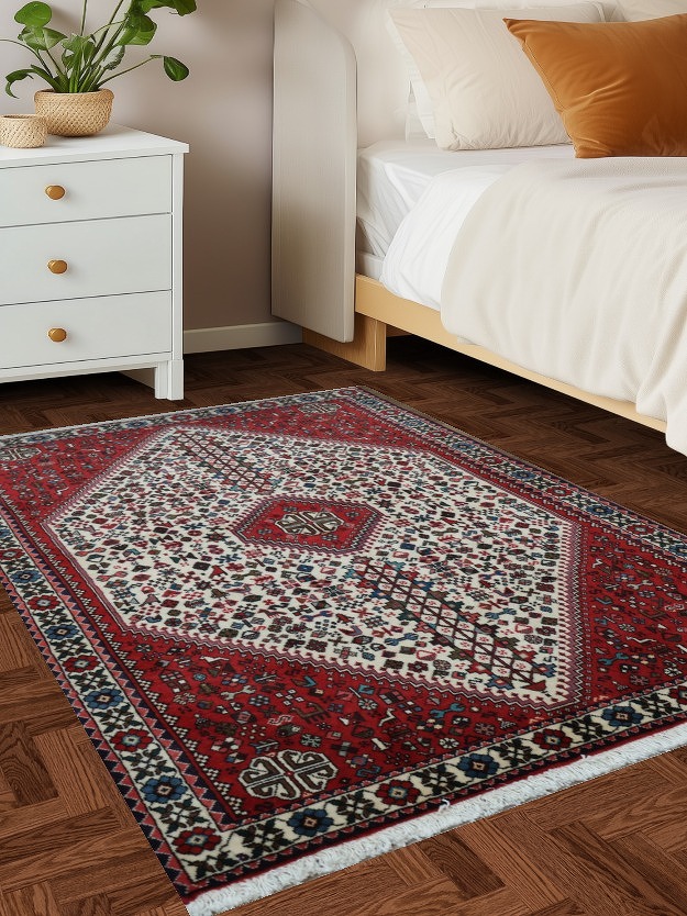 Vegetable Dye Tribal Abadeh Persian Area Rug 3x5