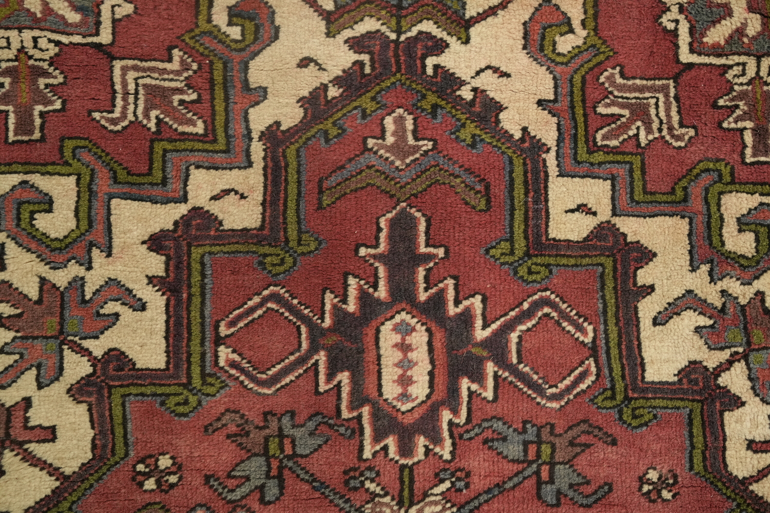 Geometric Heriz Persian Area Rug 4x7