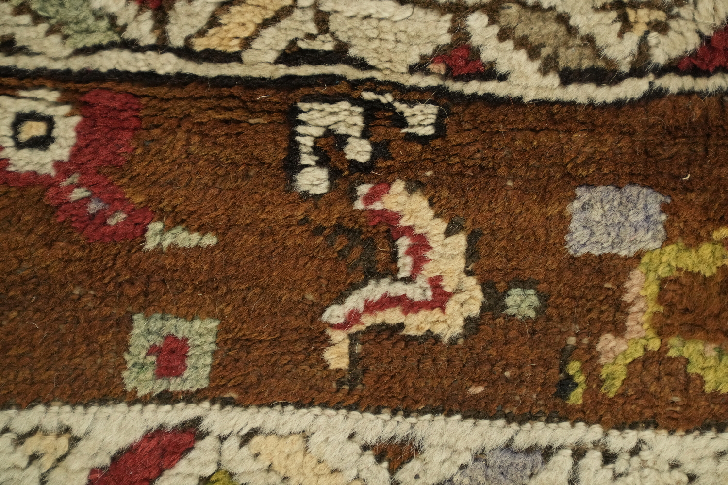Vegetable Dye Geometric Anatolian Oriental Area Rug 4x7