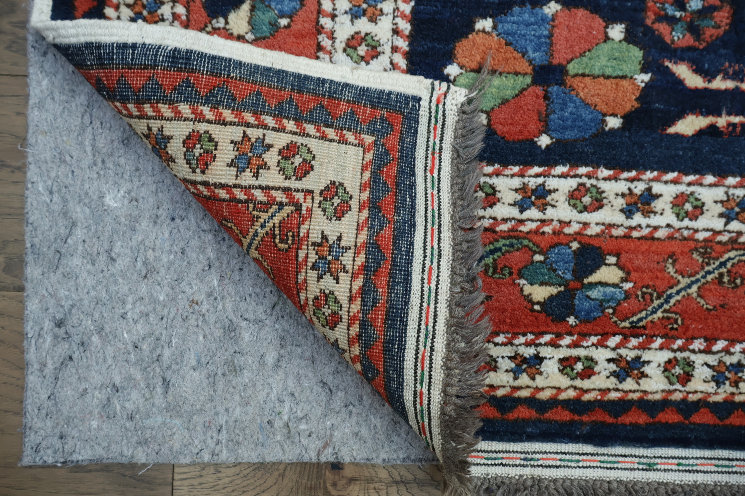 Vegetable Dye Geometric Kazak Oriental Area Rug 5x6