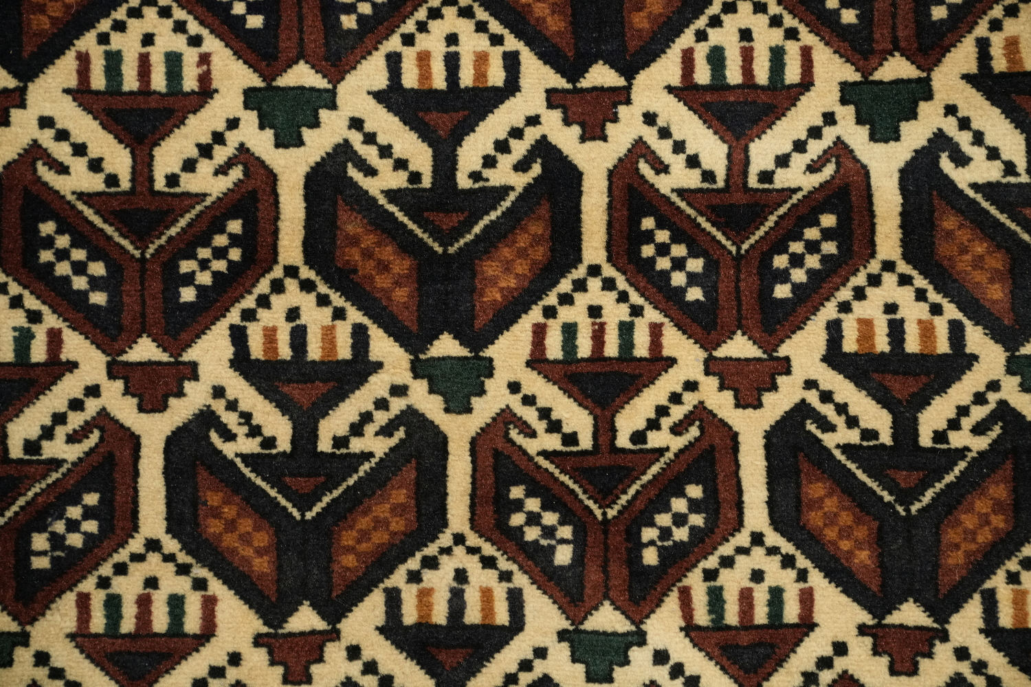 100% Vegetable Dye Geometric Sirjan Persian Area Rug 3x5
