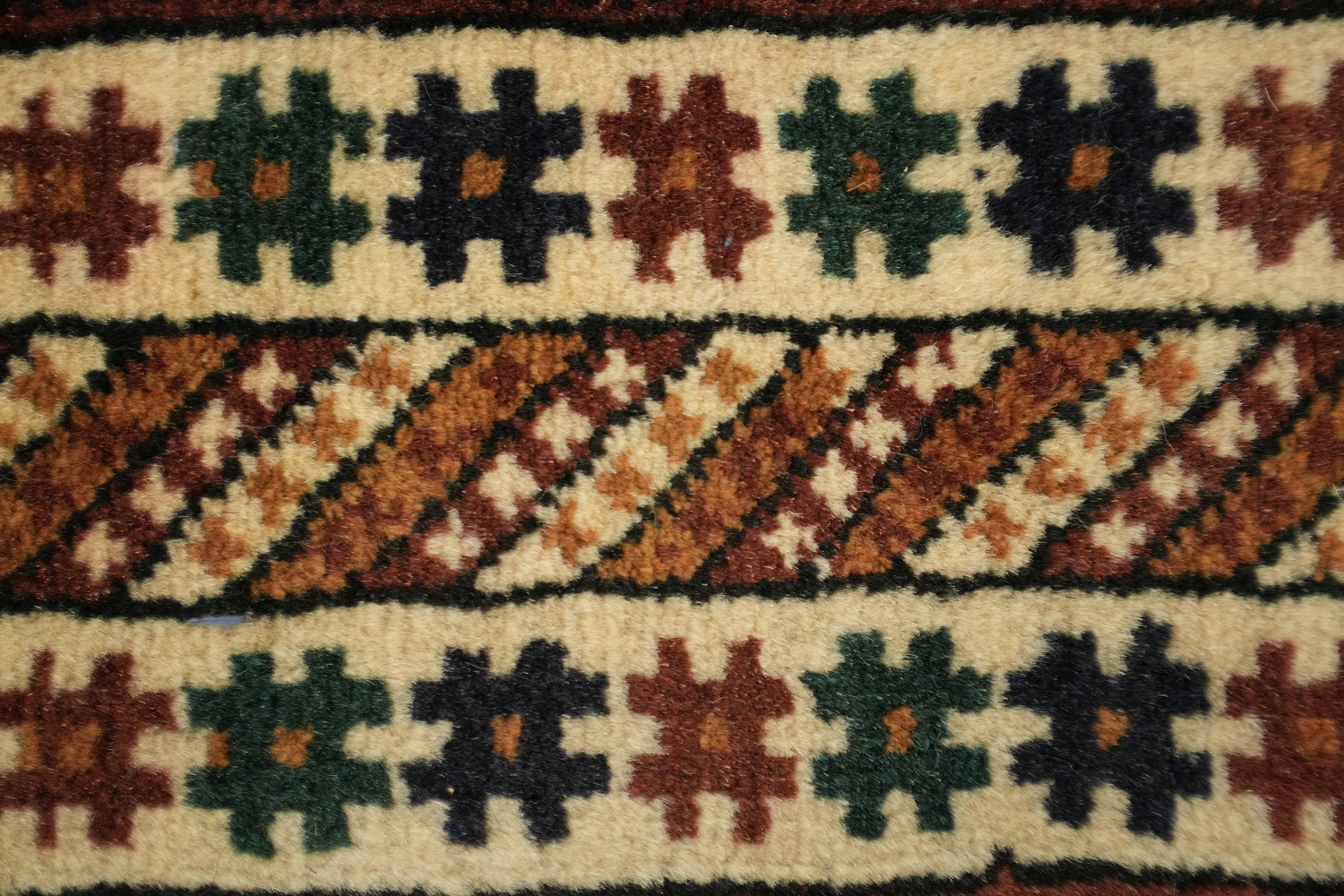 100% Vegetable Dye Geometric Sirjan Persian Area Rug 3x5