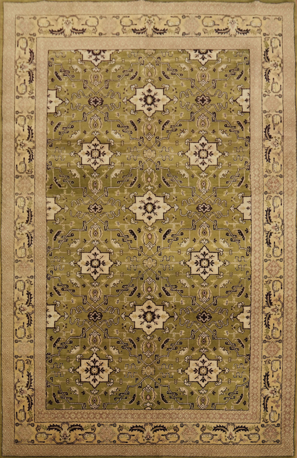 Geometric Savonnerie Persian Area Rug 6x9