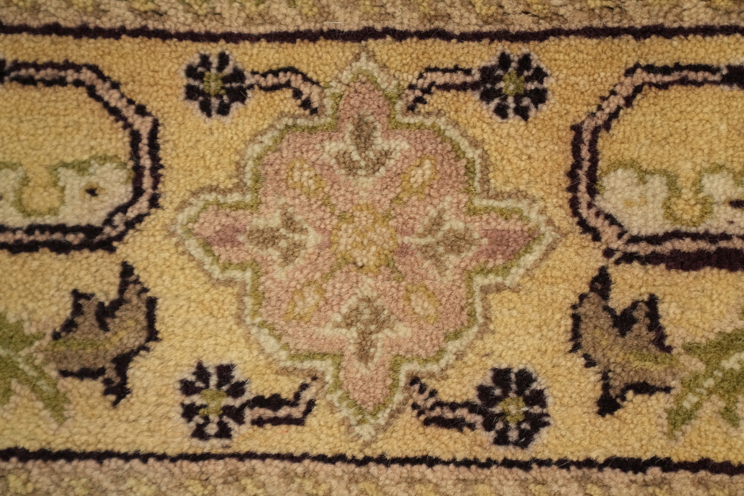 Geometric Savonnerie Persian Area Rug 6x9