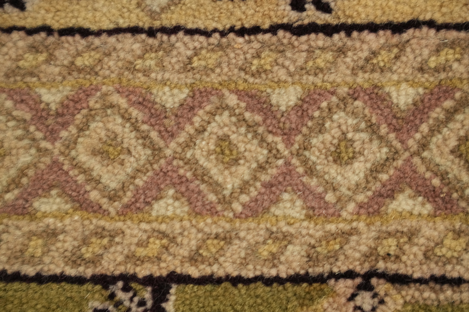 Geometric Savonnerie Persian Area Rug 6x9