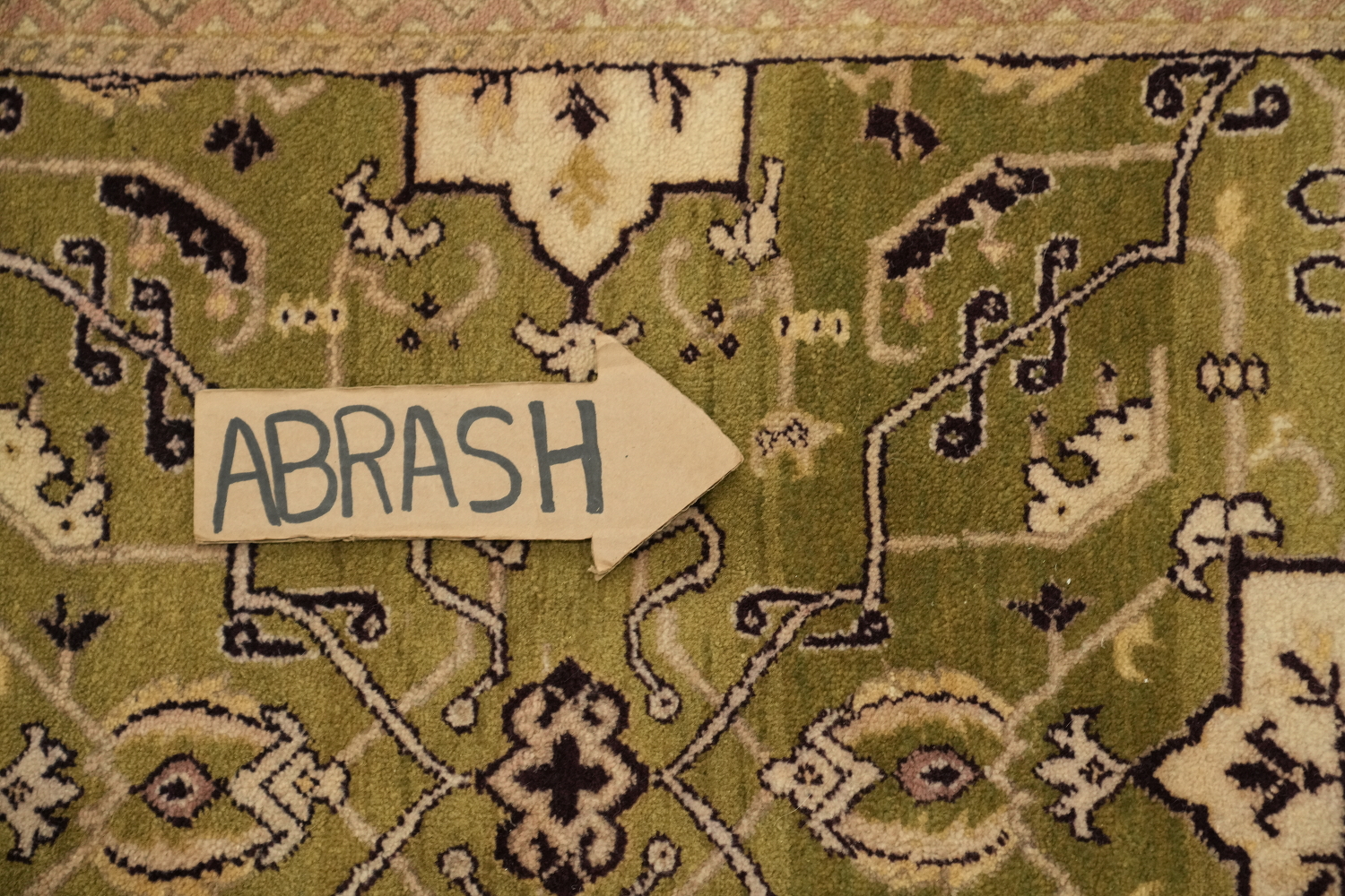 Geometric Savonnerie Persian Area Rug 6x9