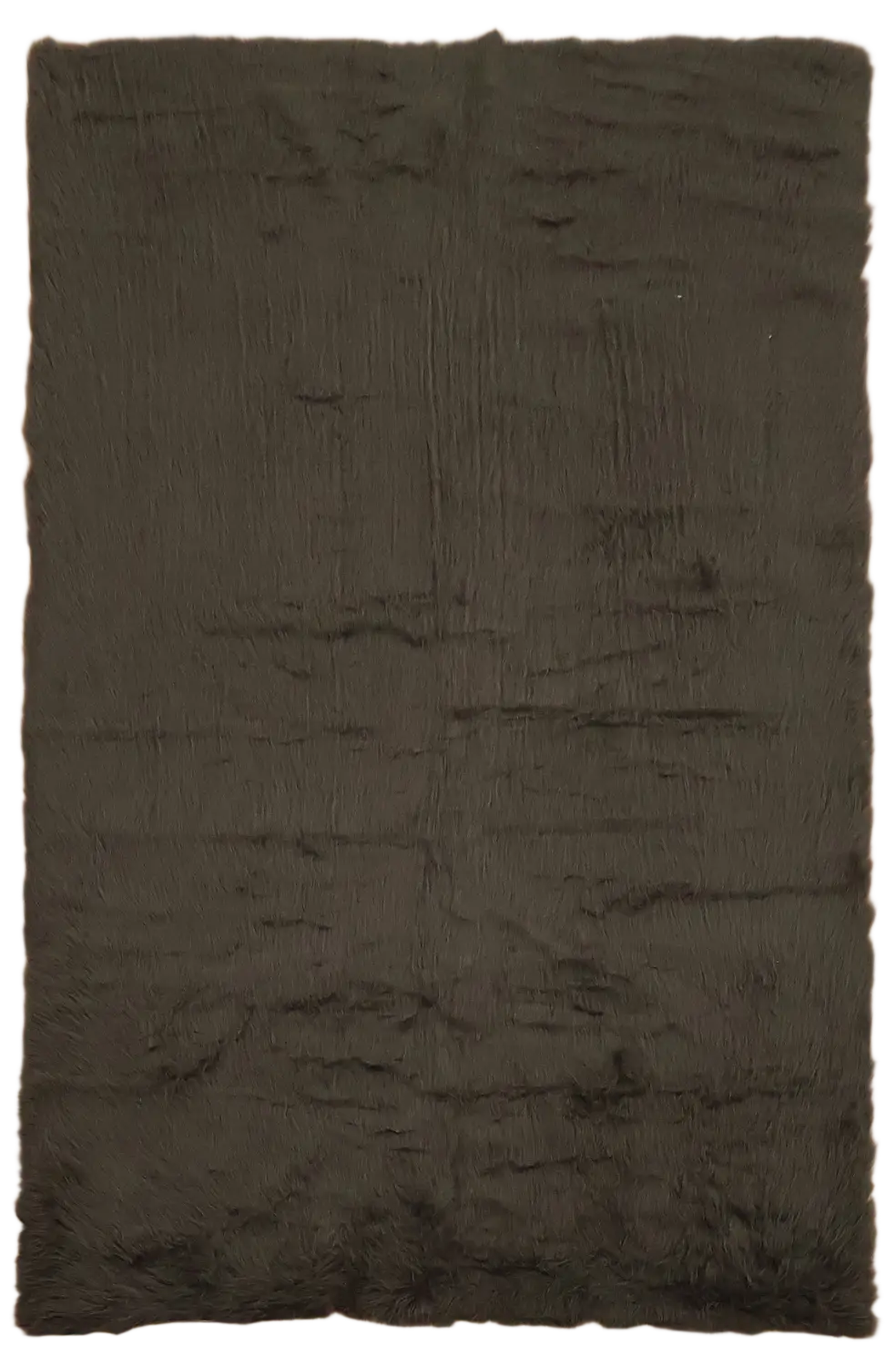 Luxurious Dark Plush Shaggy Rug for Minimalist Decor 5'x7'