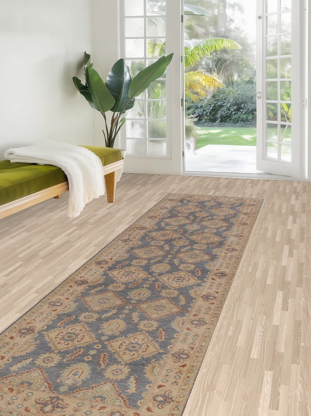100% Vegetable Dye Peshawar Chobi Oriental Runner Rug 3x10