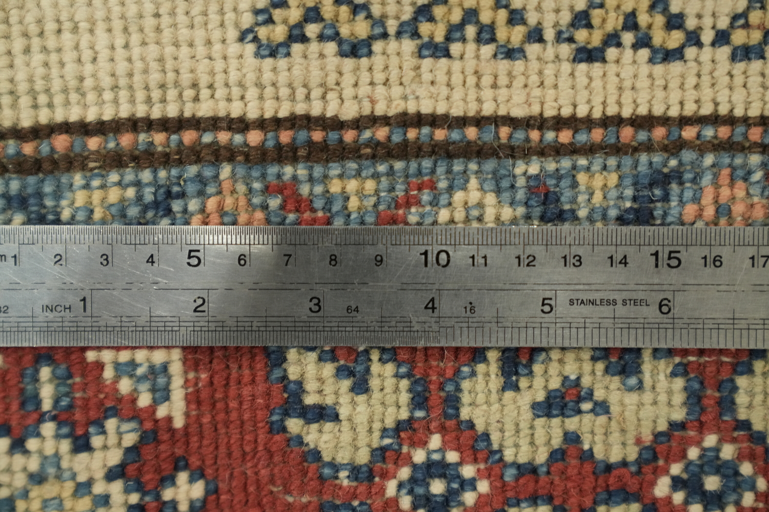 Geometric Kazak Oriental Runner Rug 3x17