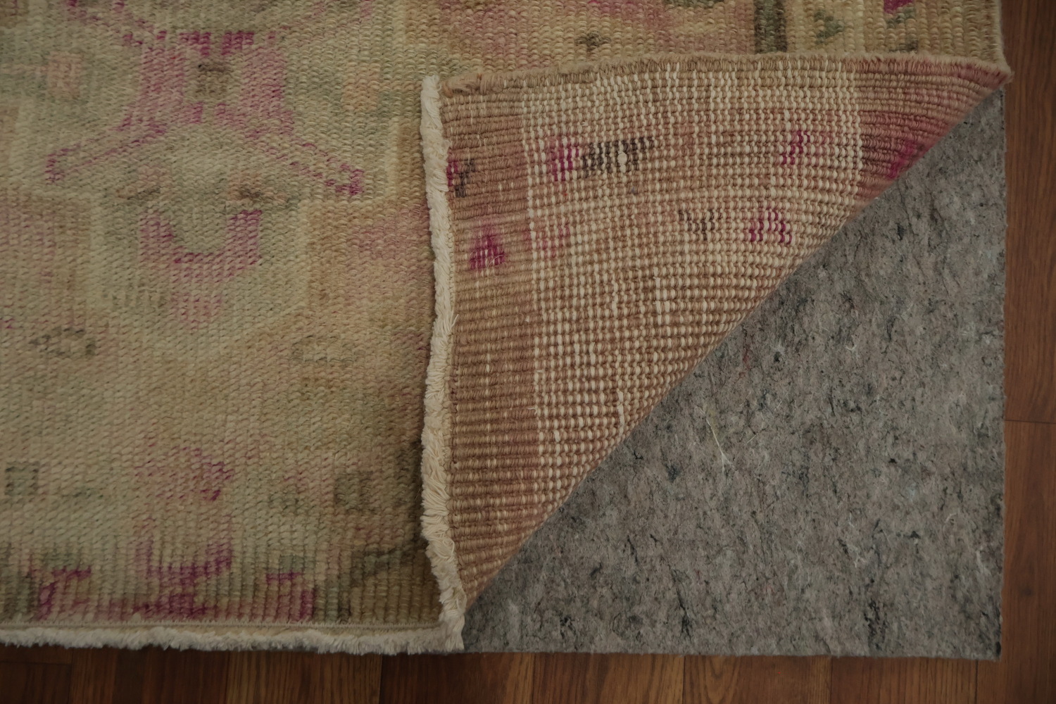Vegetable Dye Distressed Oushak Oriental Runner Rug 3x11